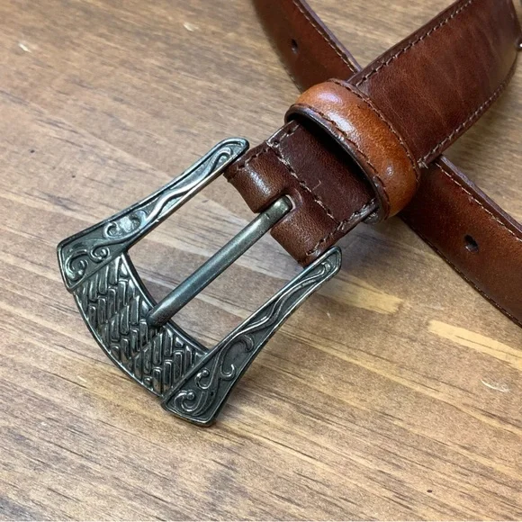 Vintage Fossil 1997 Brown Leather Belt - Picture 8 of 13